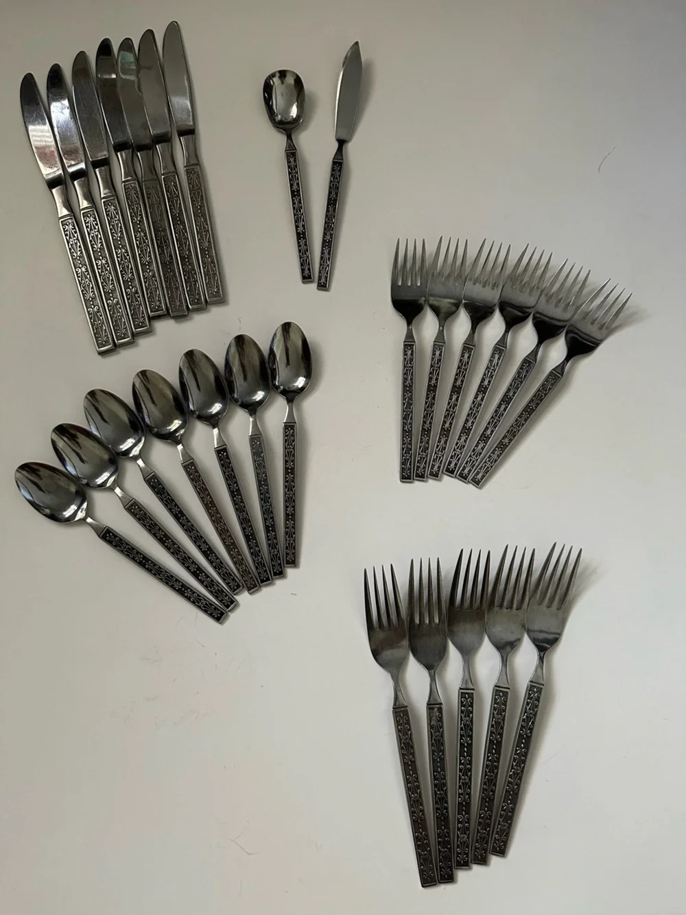 27 Piece Flatware Set National Miranda Stainlesss Steel Japan